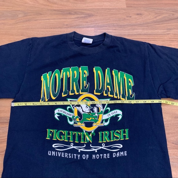 Vintage University of Notre Dame Fighting Irish Single Stitch Graphic Tee Large - Picture 5 of 6
